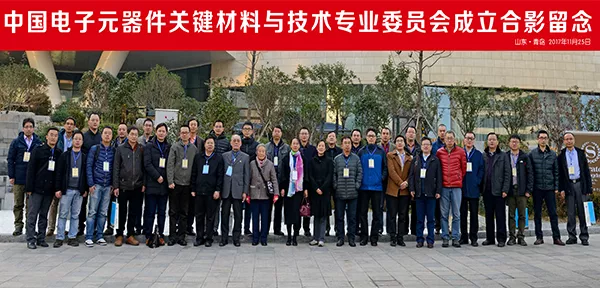 中国电子元器件关键材料与技术专业委员会成立合影留念